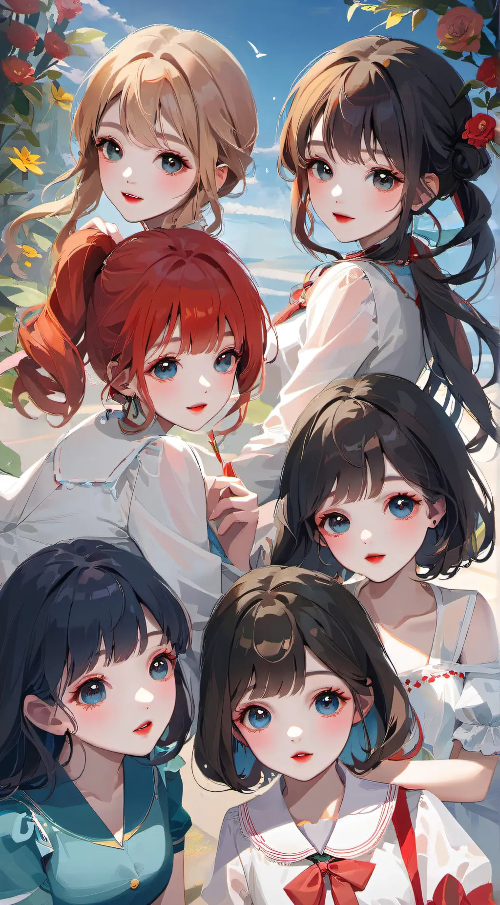ai character: the 6 girls background