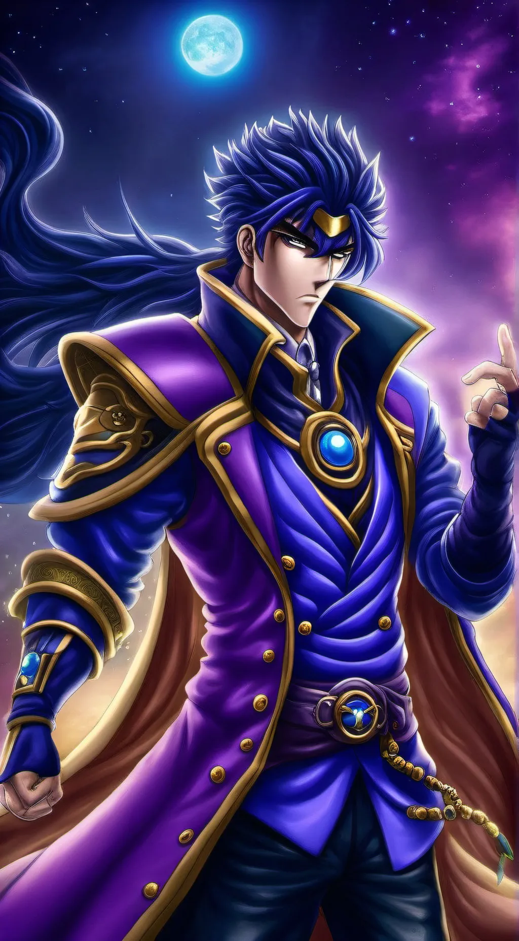 ai character: jojo over platinum background