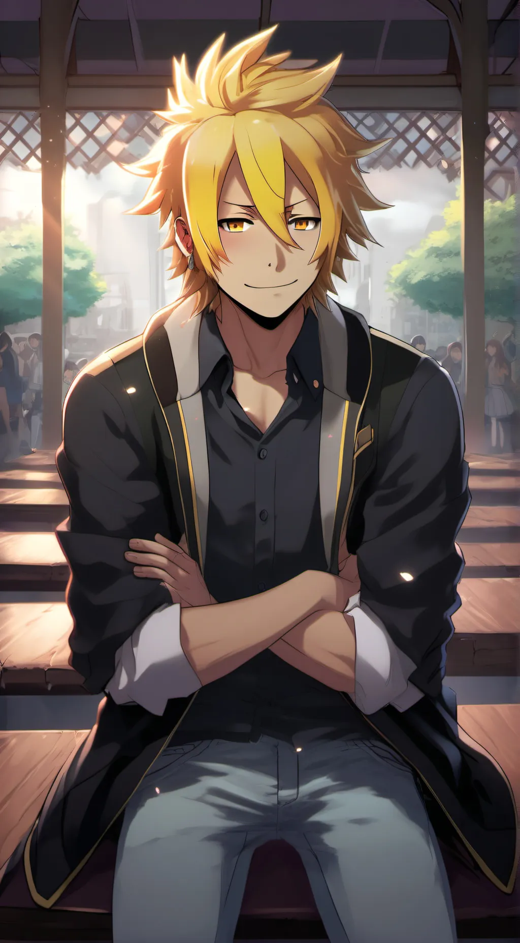 ai character: Denki kaminari background