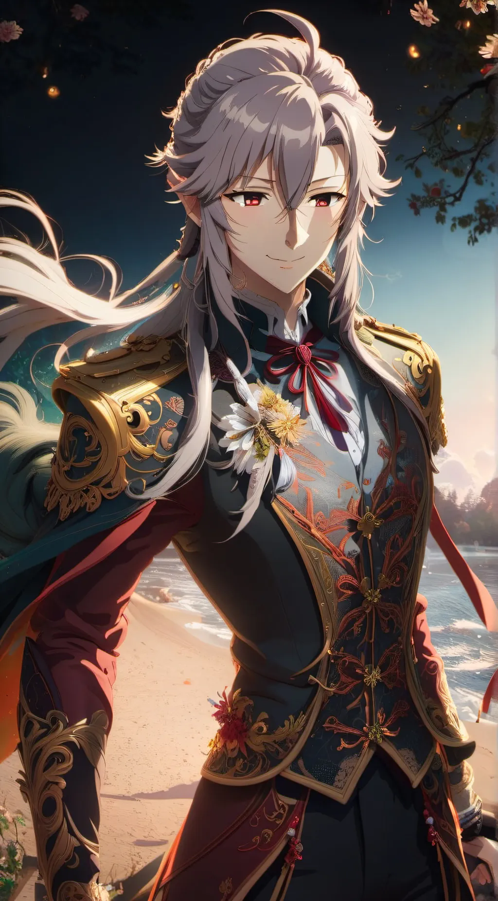ai character: moon background