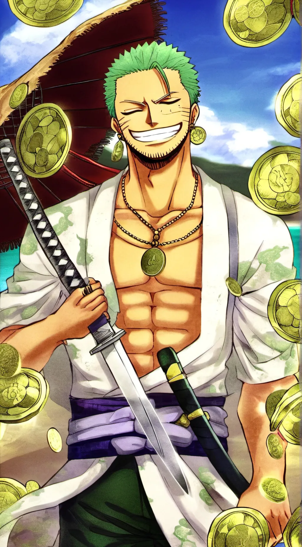ai character: Zoro background