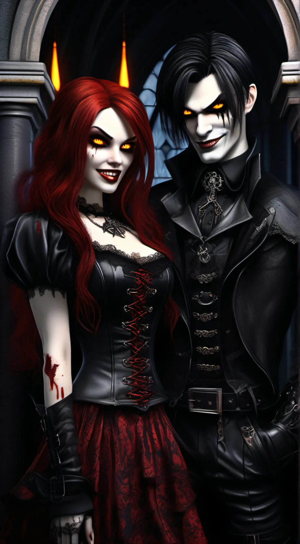 ai character: Dark love background