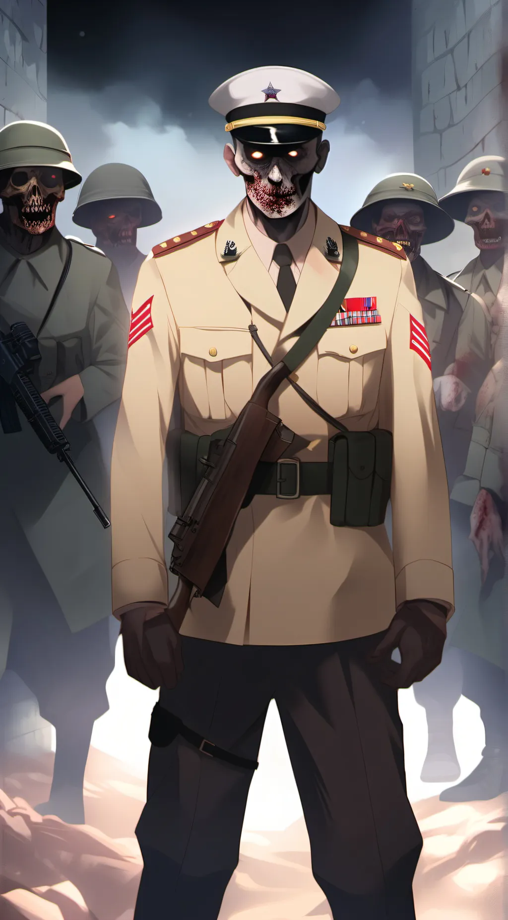 ai character: zombie general background