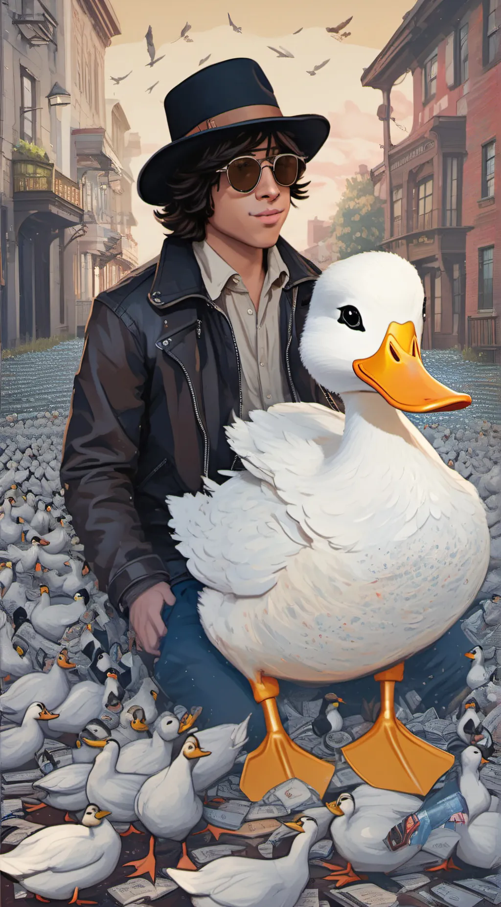 ai character: Quackety background