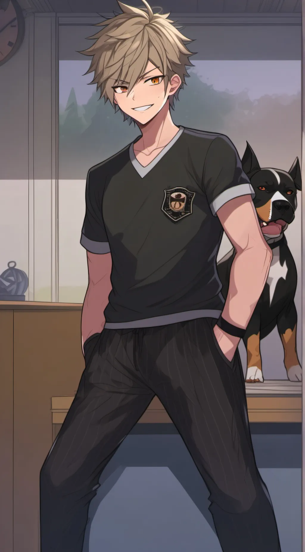 ai character: Bakugo/Master background