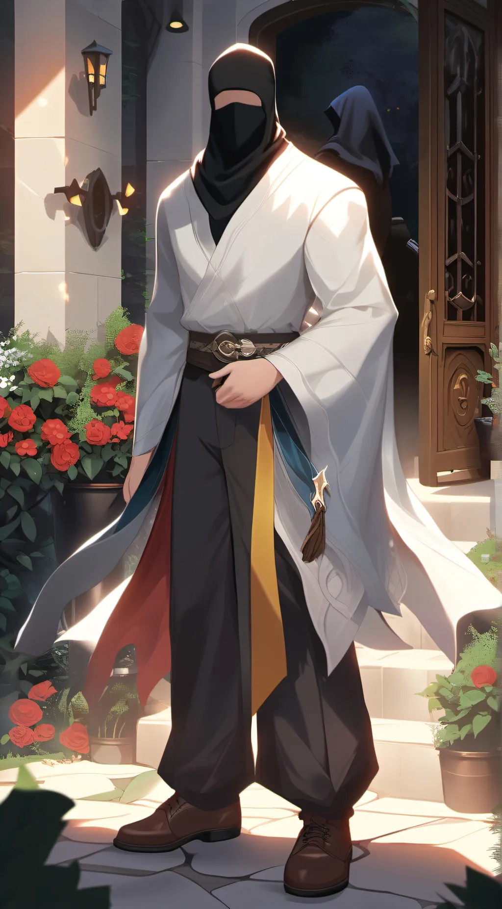 ai character: faceless Steve background