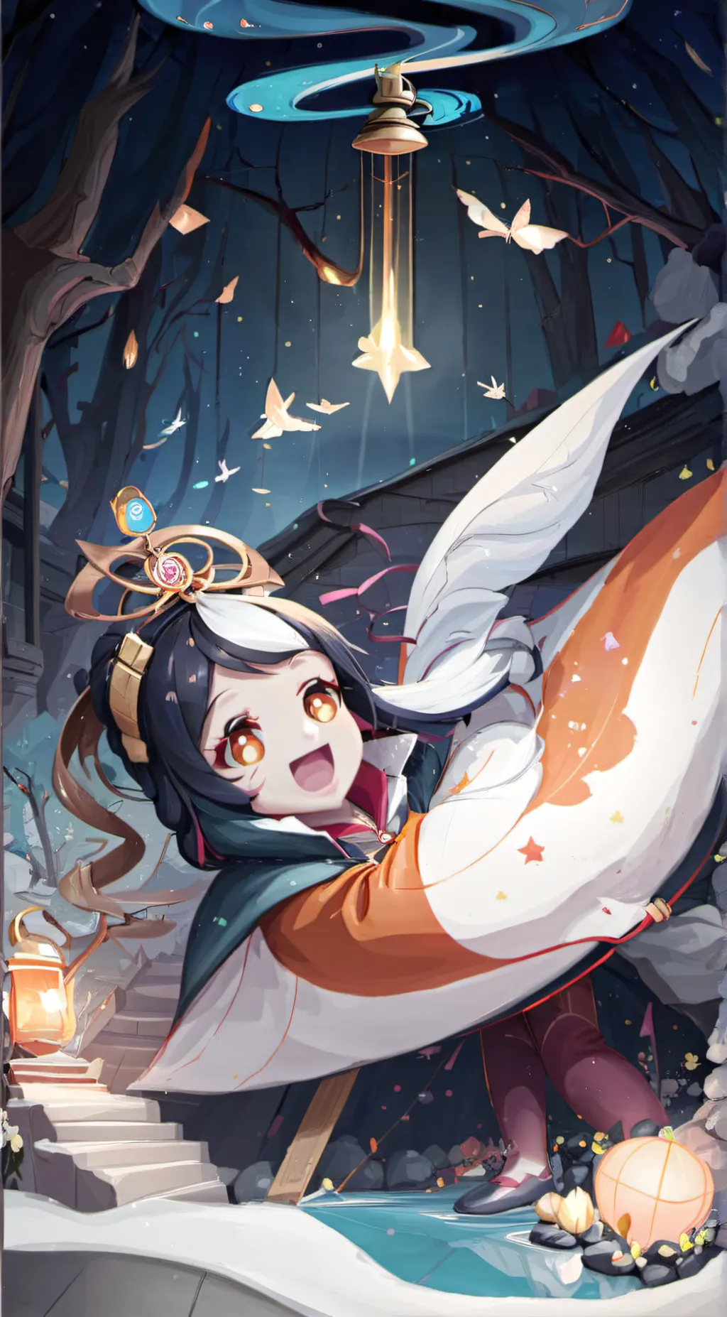 ai character: babe girl background