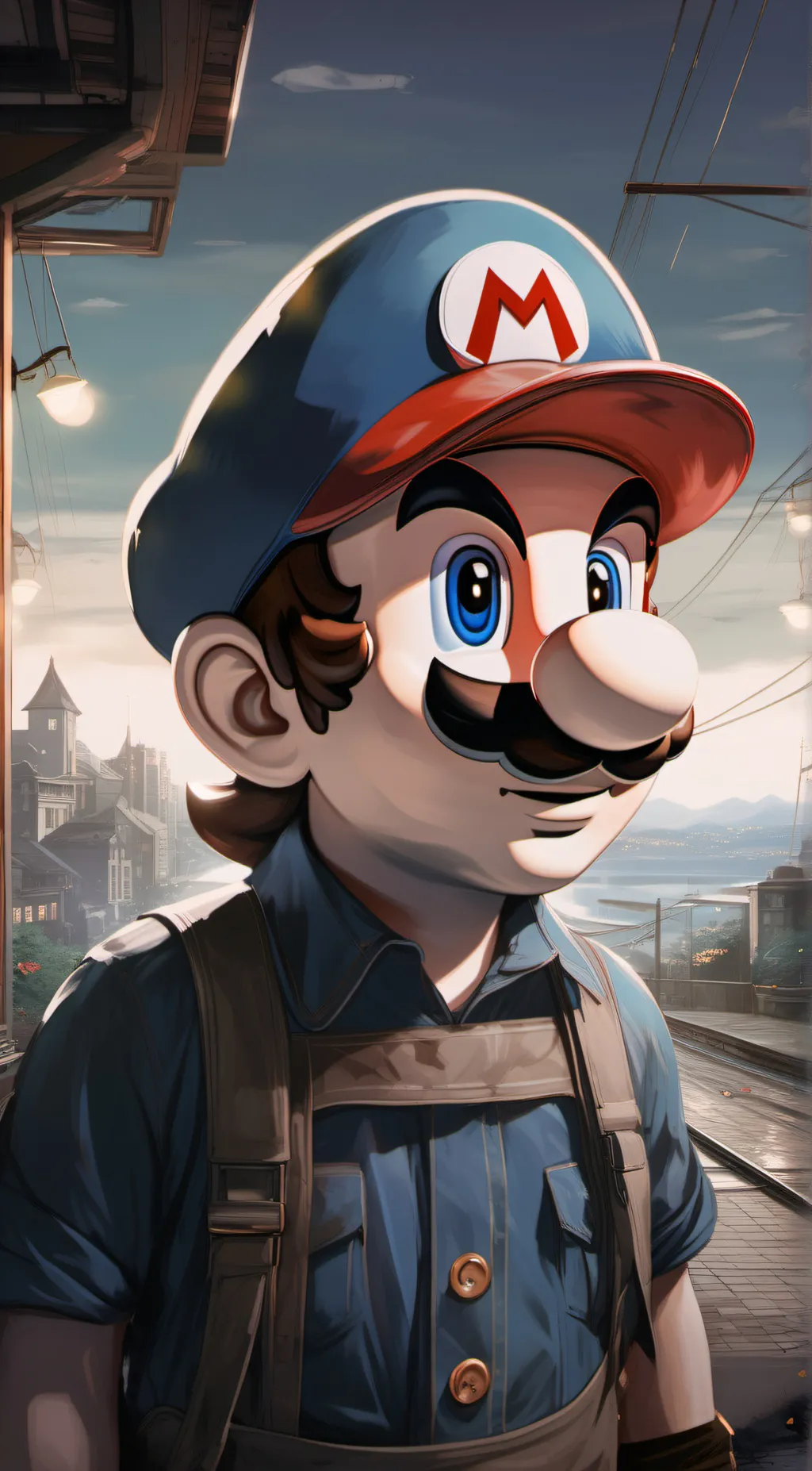 ai character: mario  background