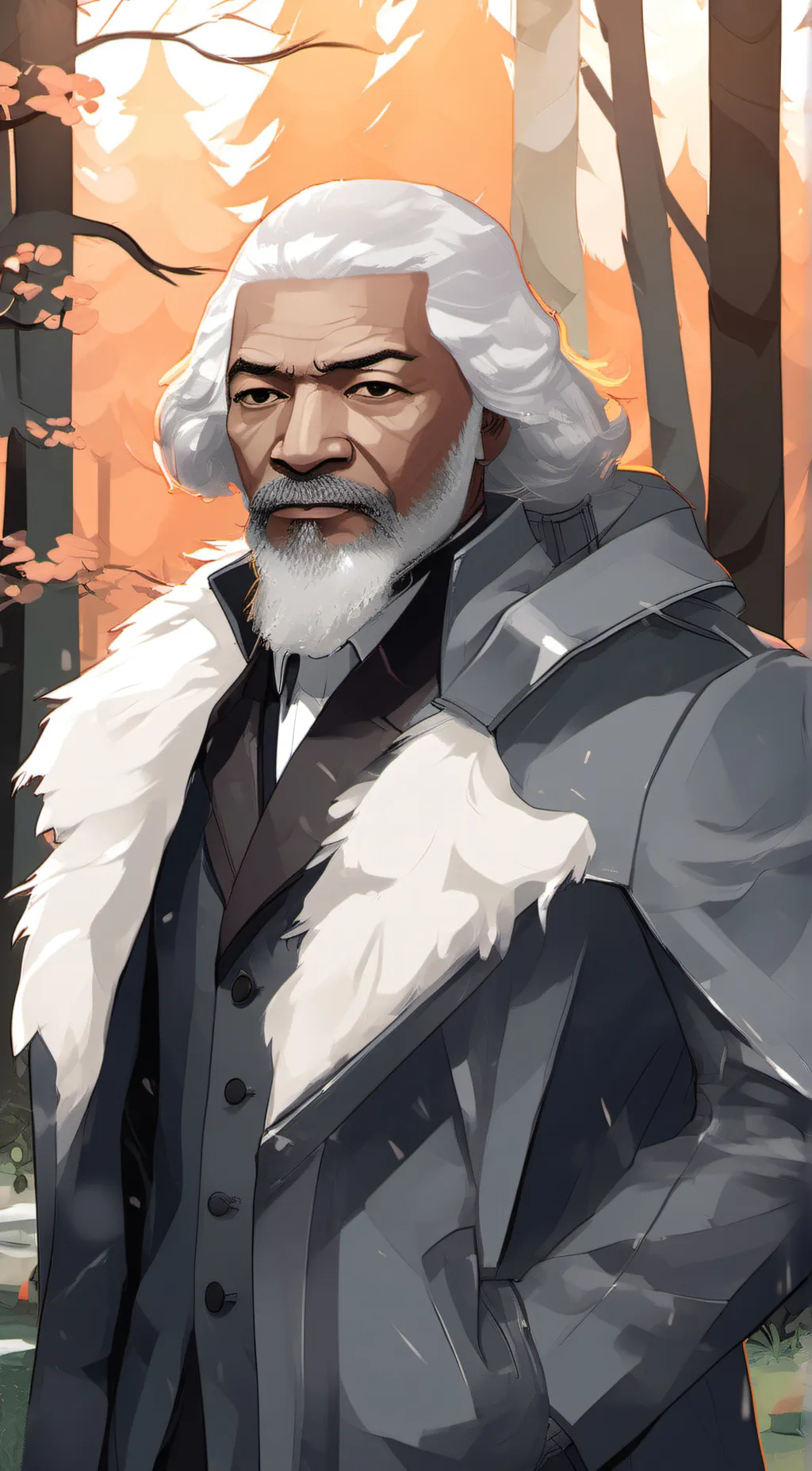 ai character: Frederick Douglass background