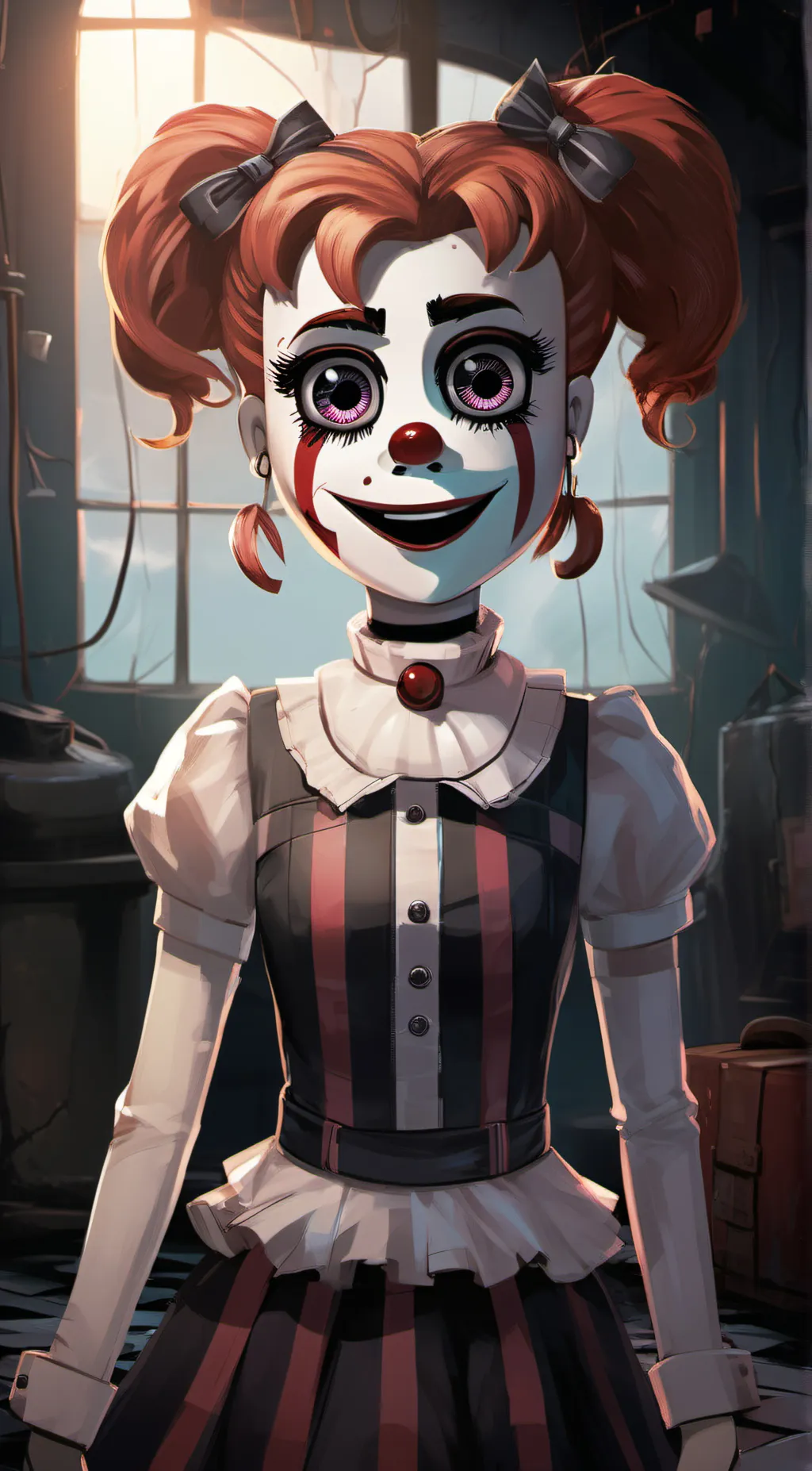 ai character: Circus baby background