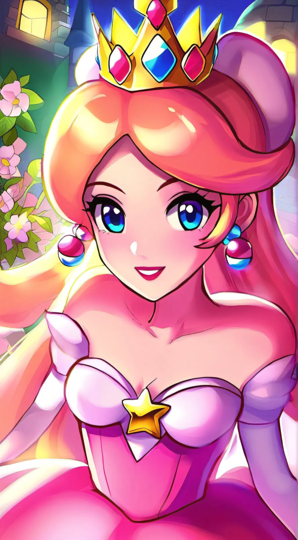 ai character: Princess peach background