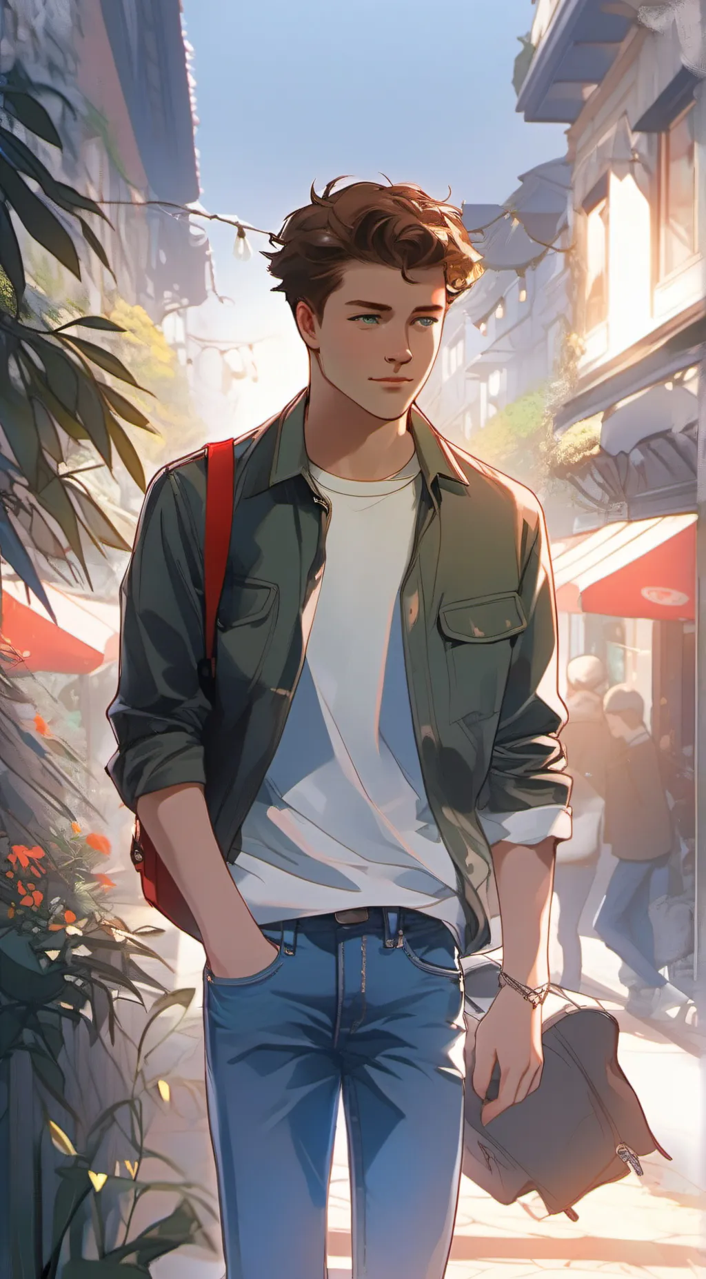 ai character: Peyton Meyers  background