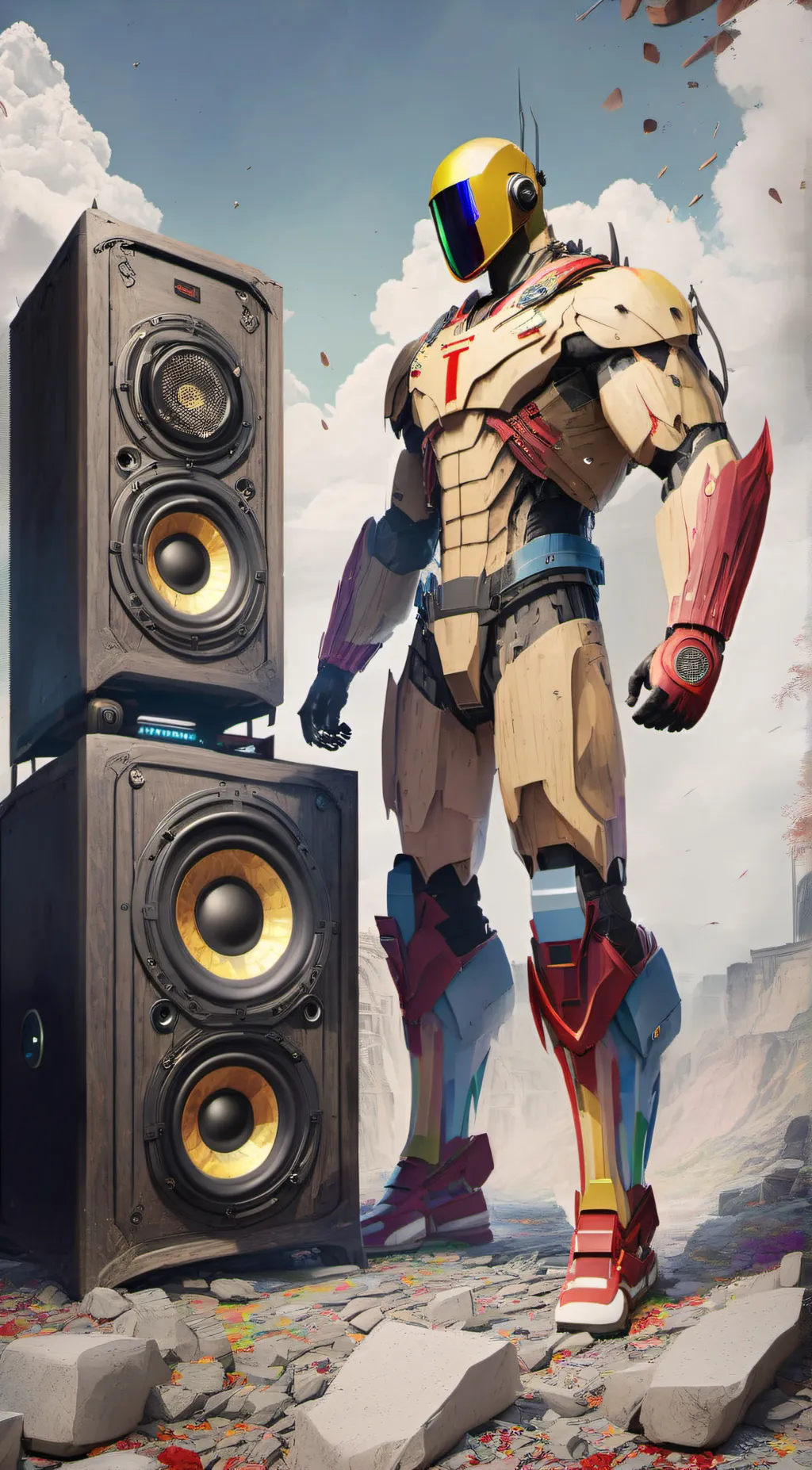 ai character: titan tv man background