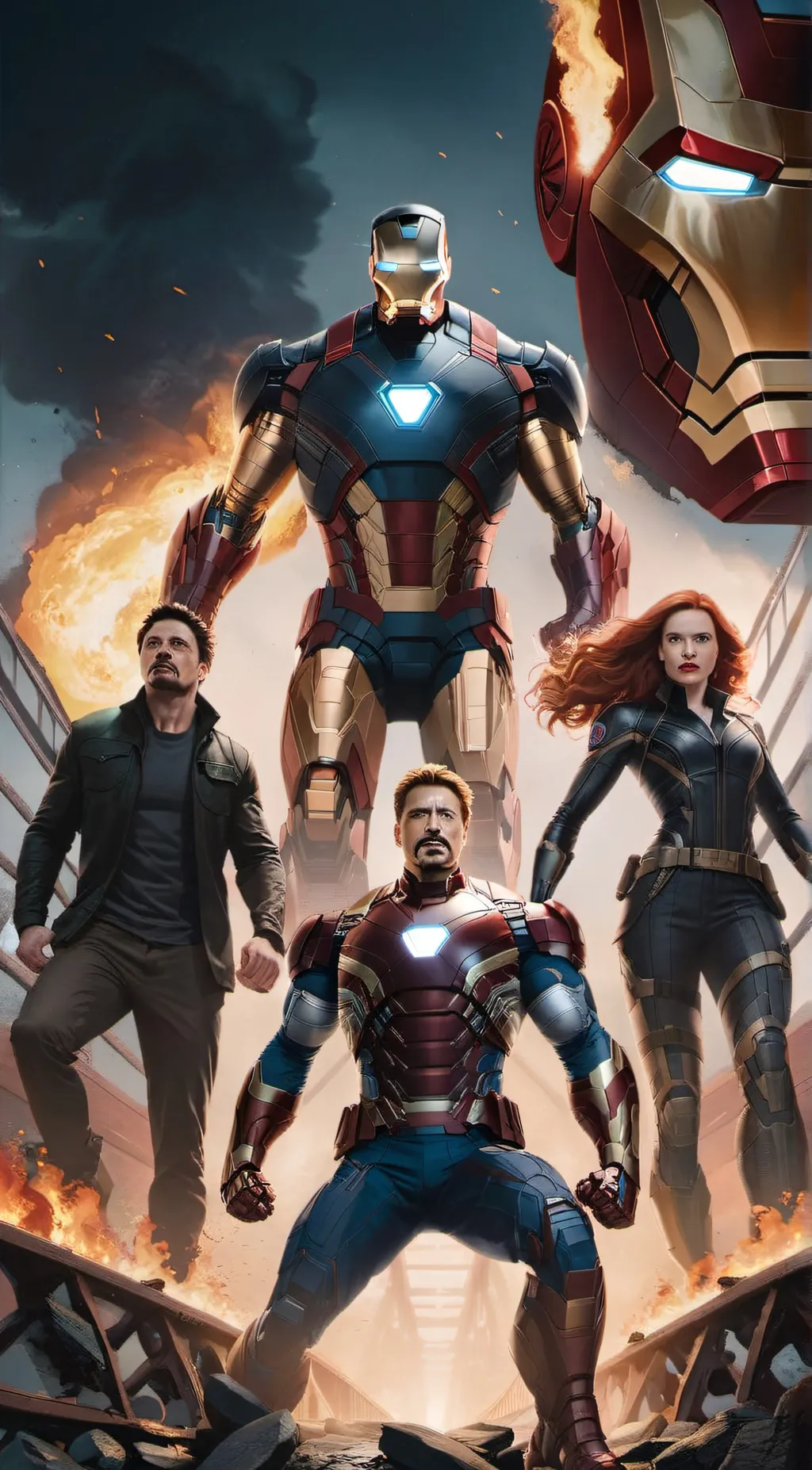 ai character: Avengers  background