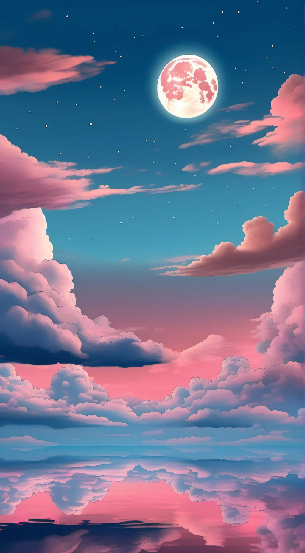 ai character: sun and moon show! background