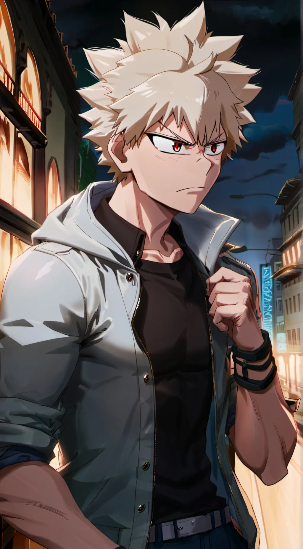 ai character: bakugou  background