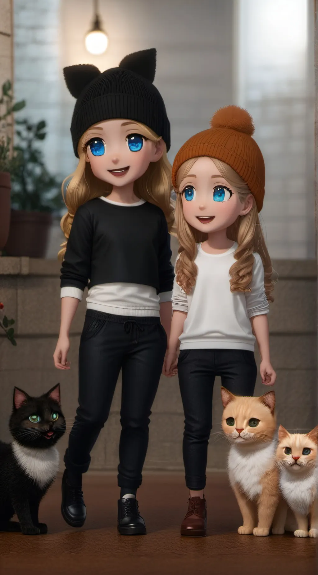 ai character: Ally and Lily background