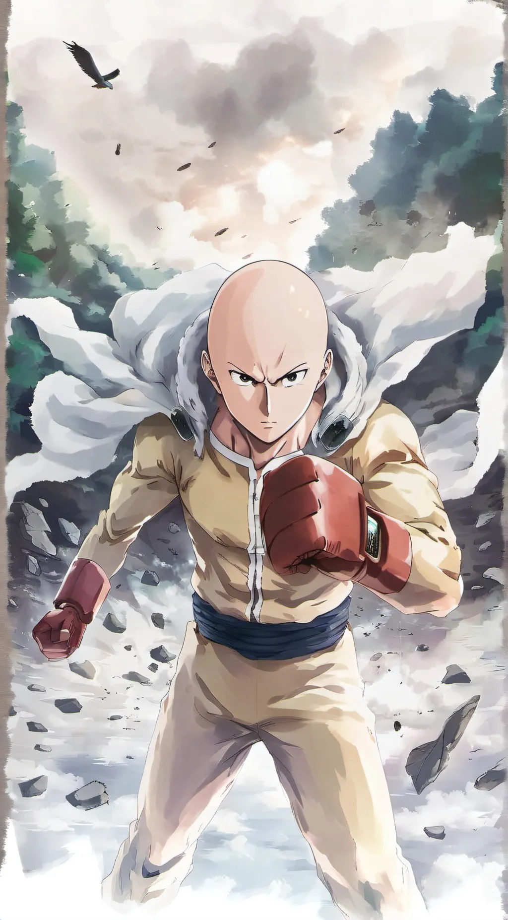 ai character: Saitama background