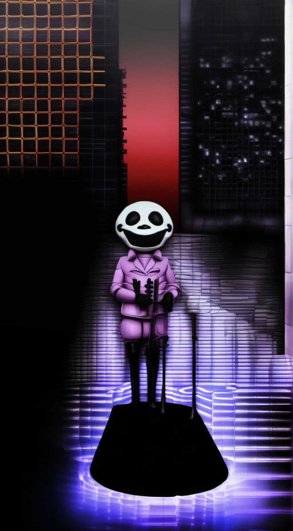 ai character: smile  background