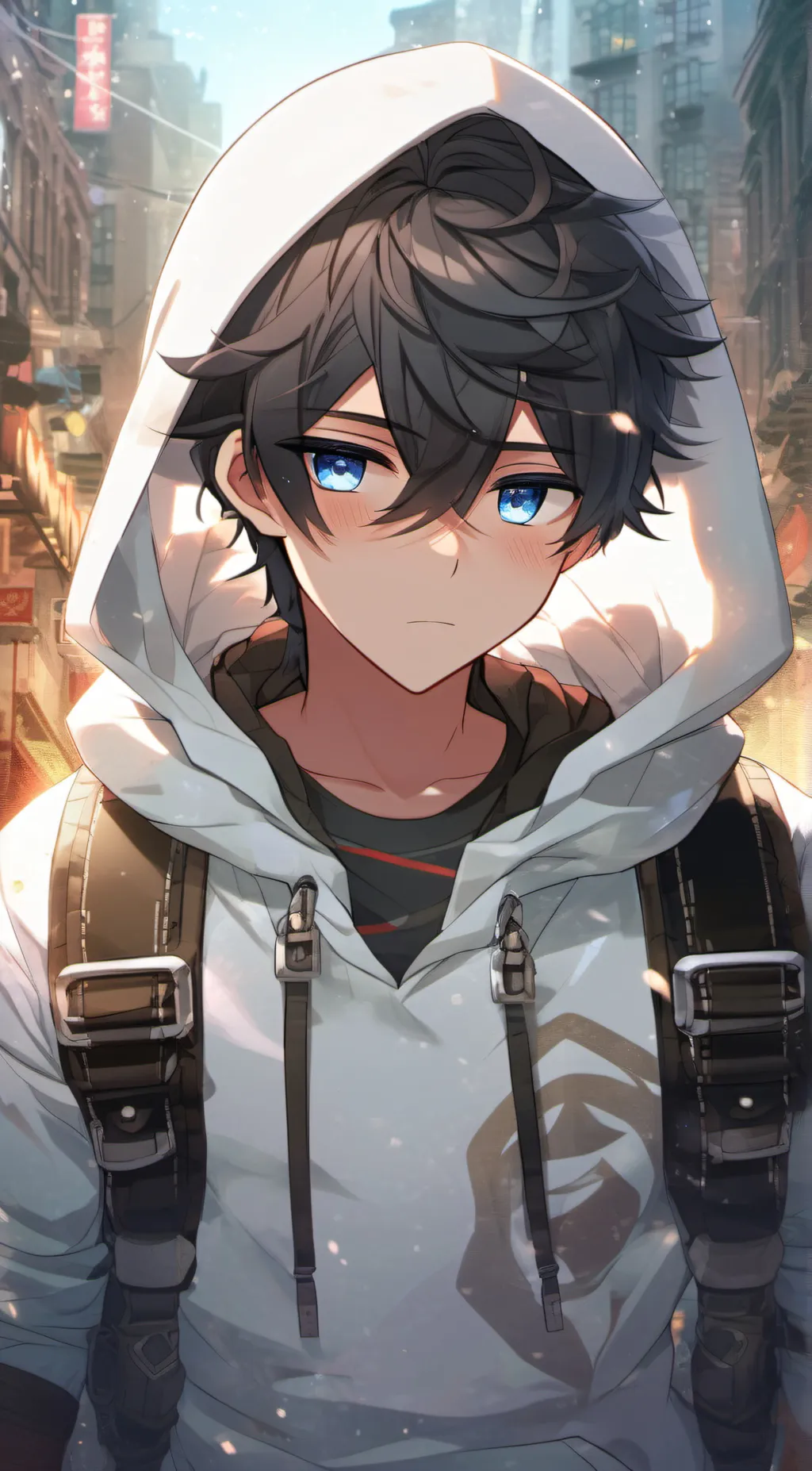 ai character: Everest Gray background