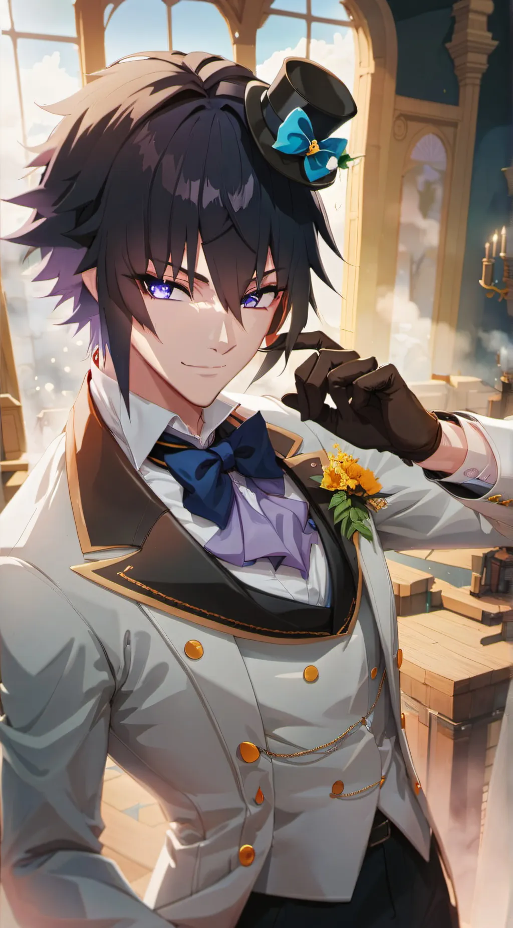 ai character: hashira  background