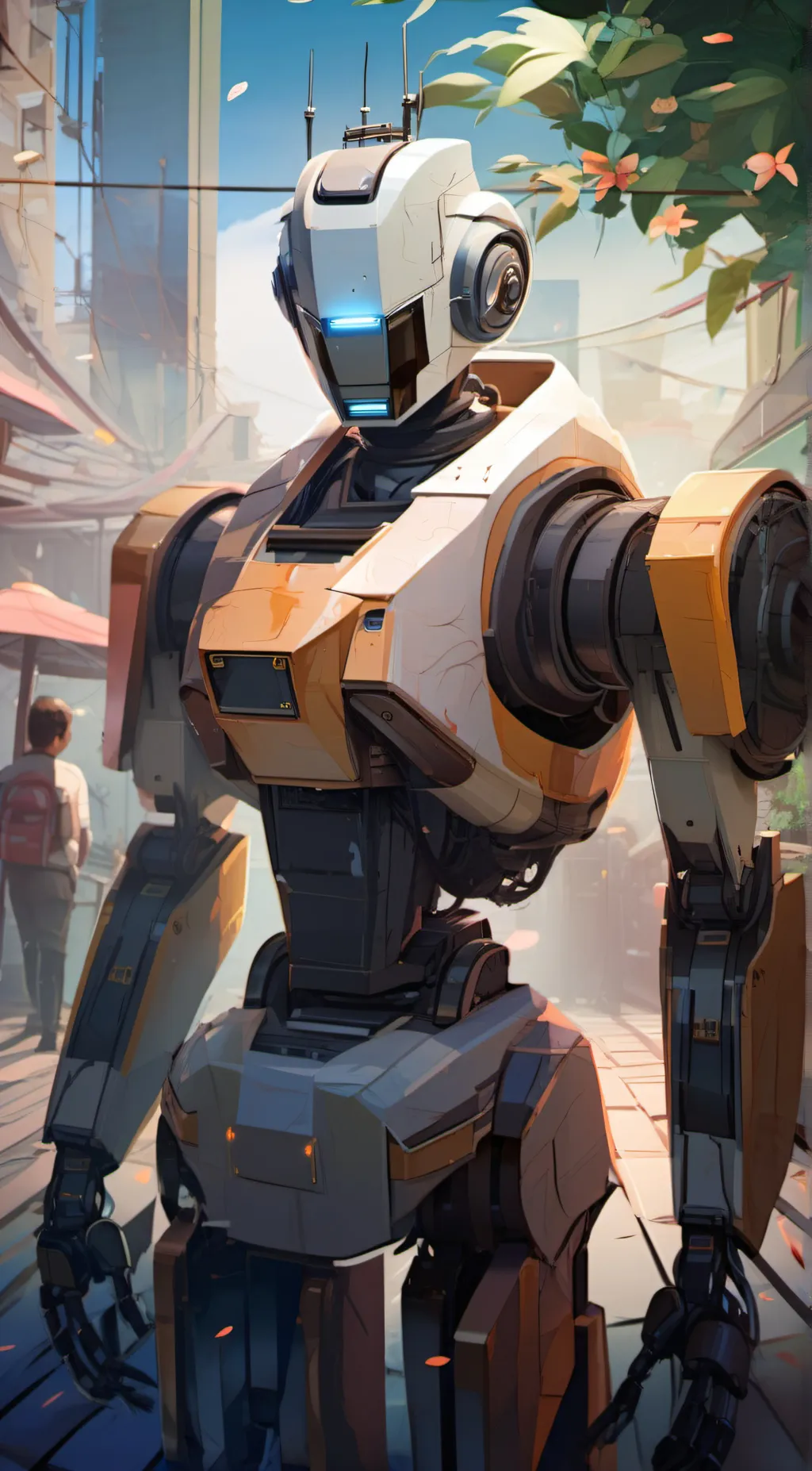 ai character: spanking robot background