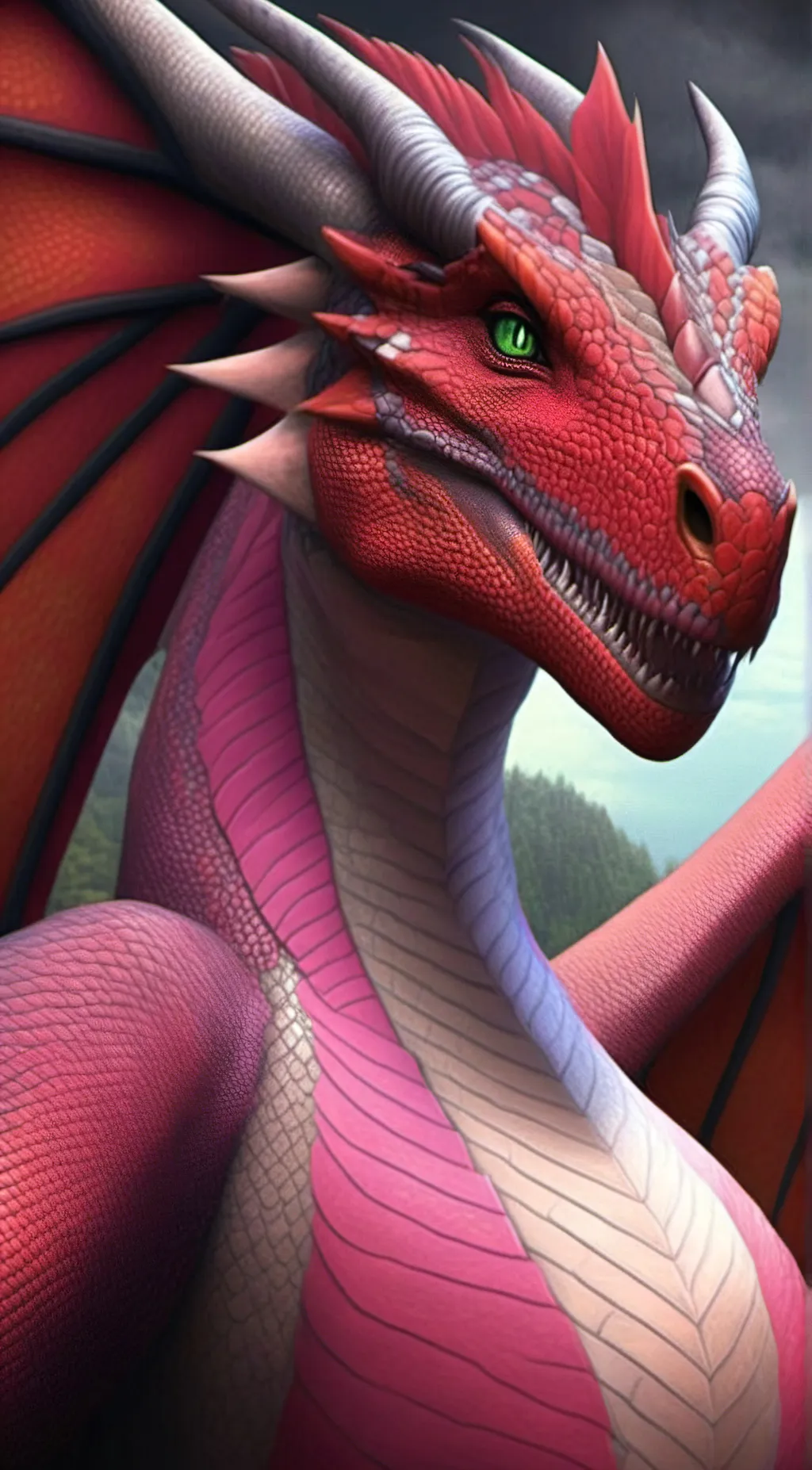 ai character: Dragon from Shrek background