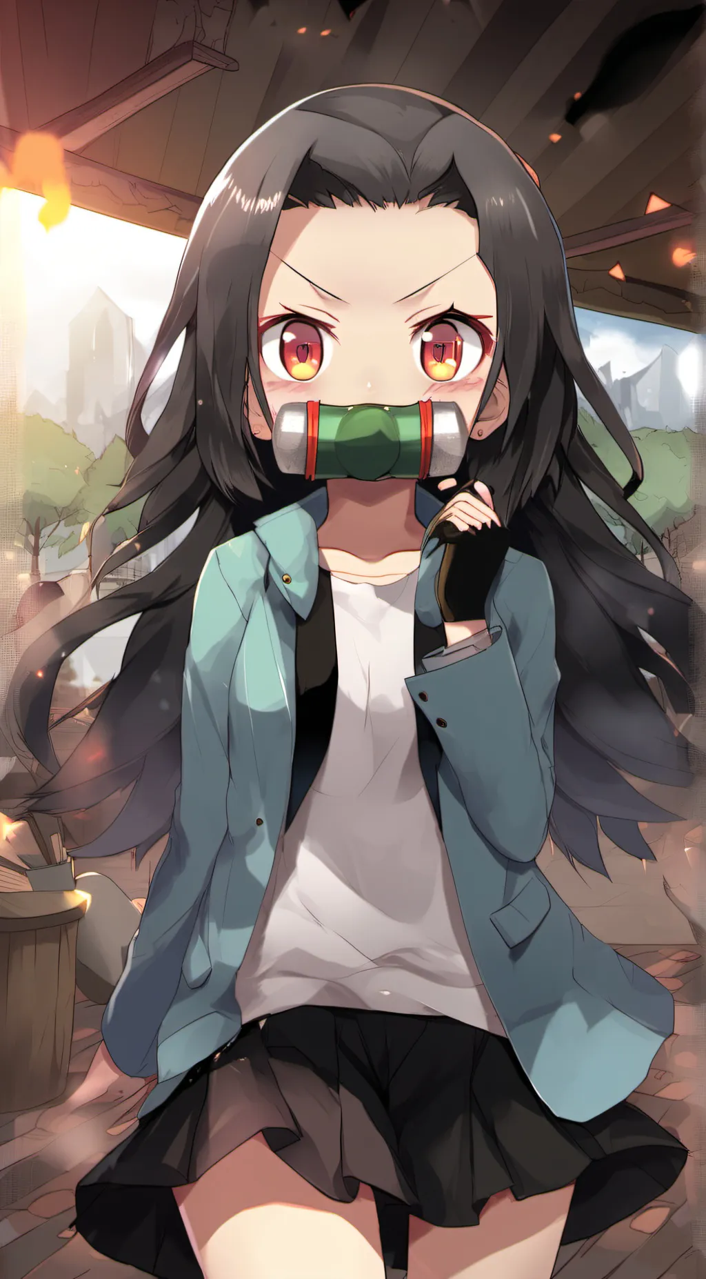 ai character: nezuko background