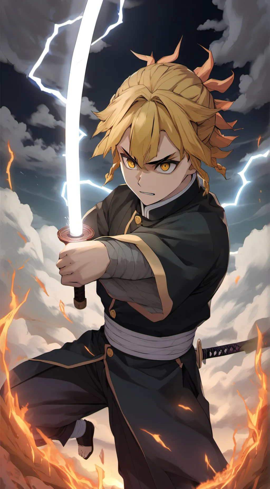 ai character: zenitzu  background