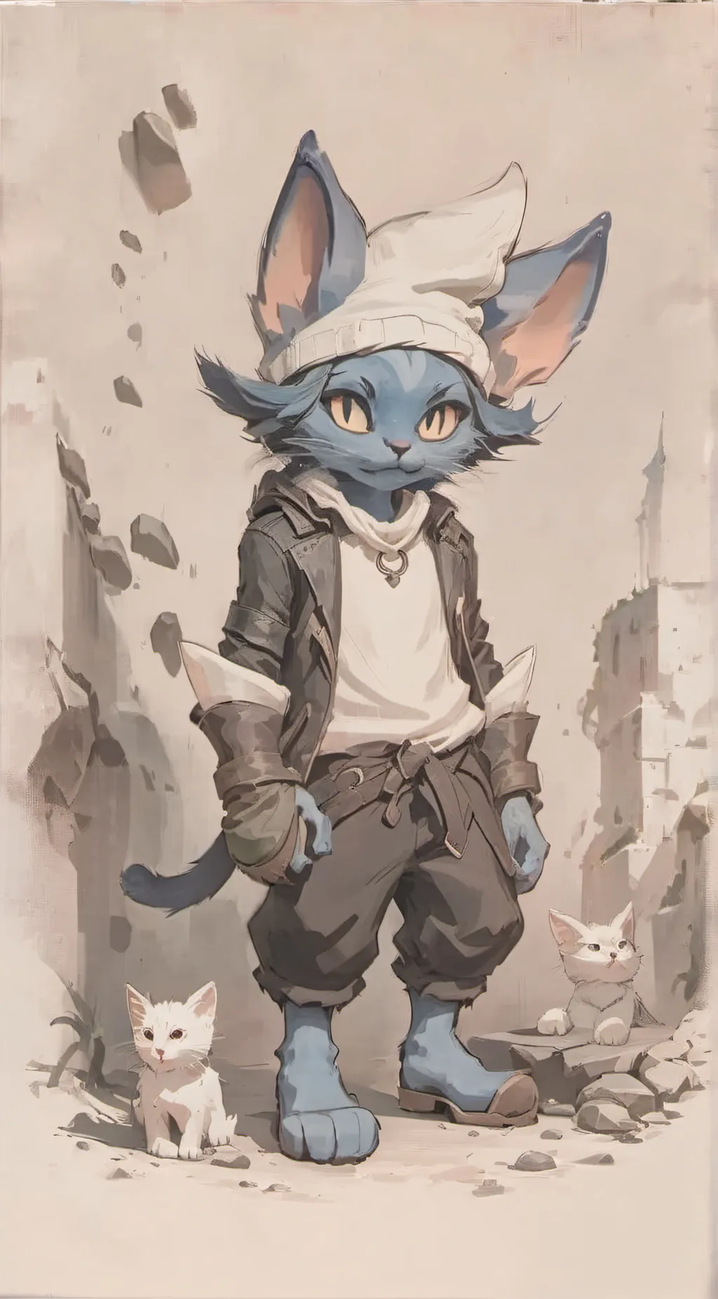 ai character: smurf cat background