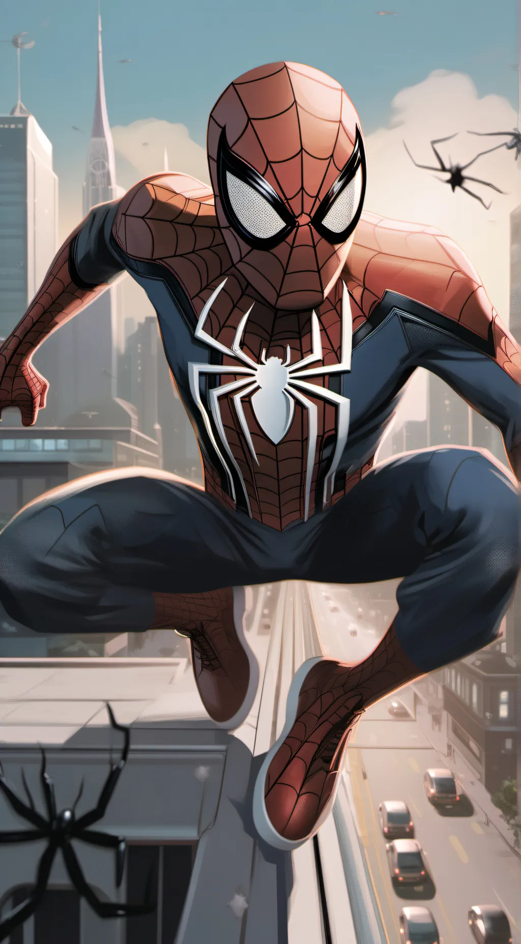ai character: spider man background