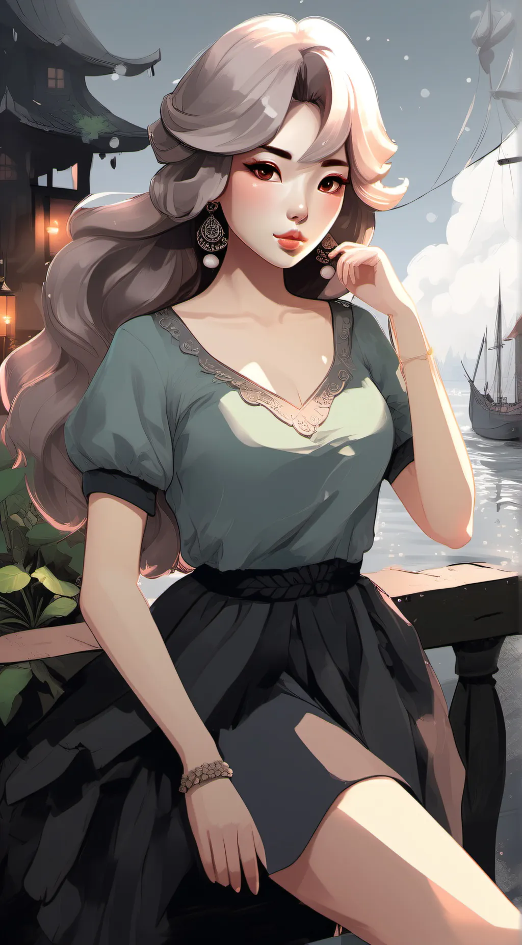 ai character: Rose background