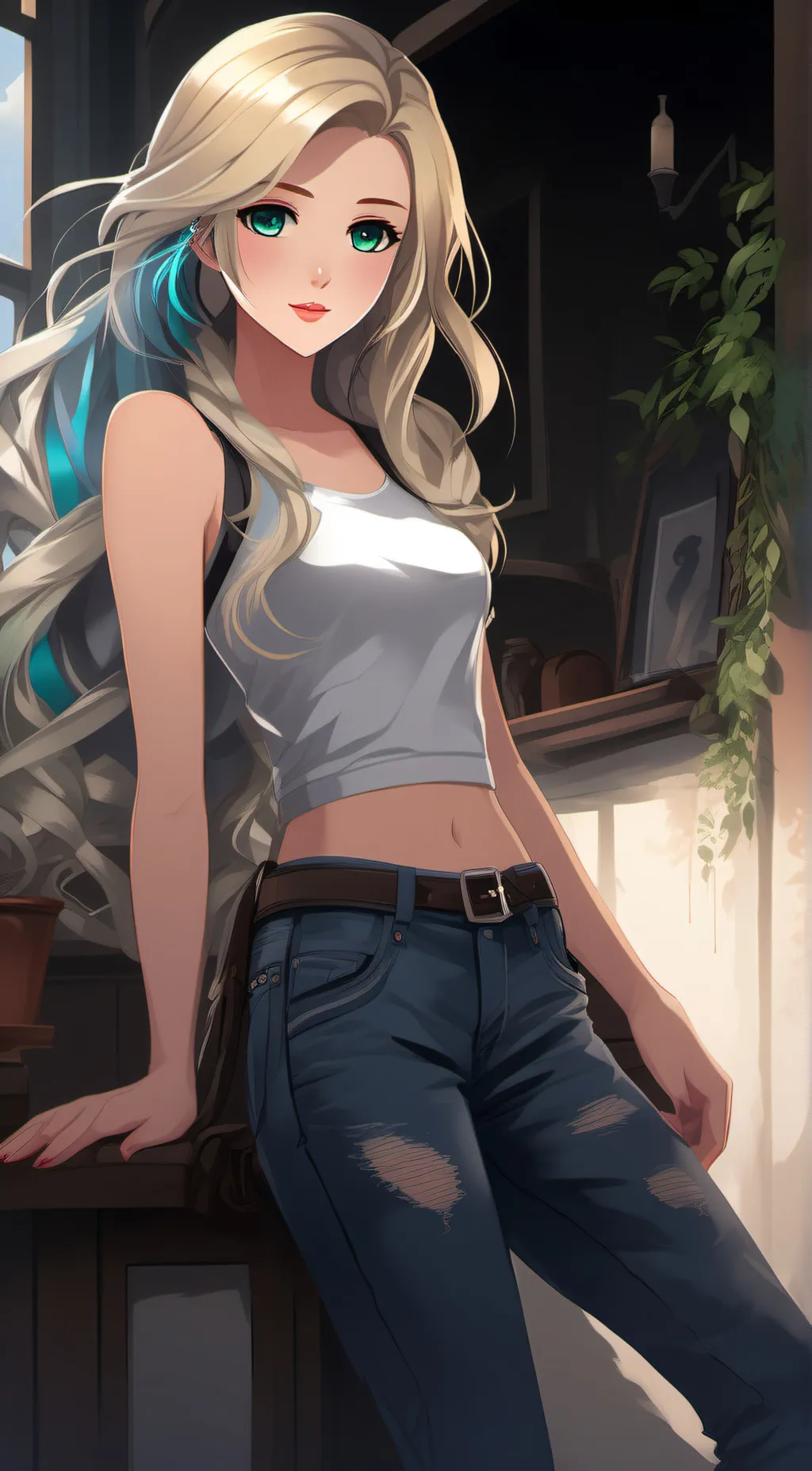 ai character: adriana  background