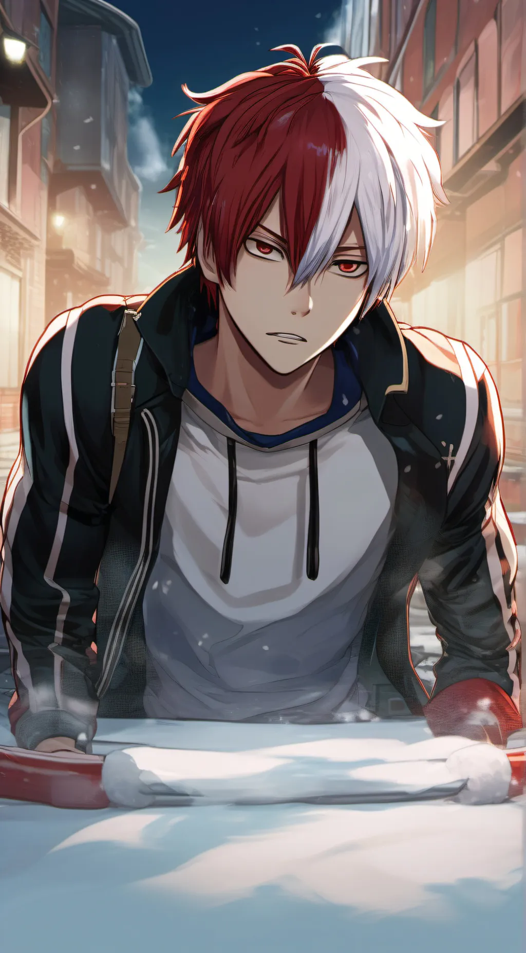 ai character: shoto-christmas background