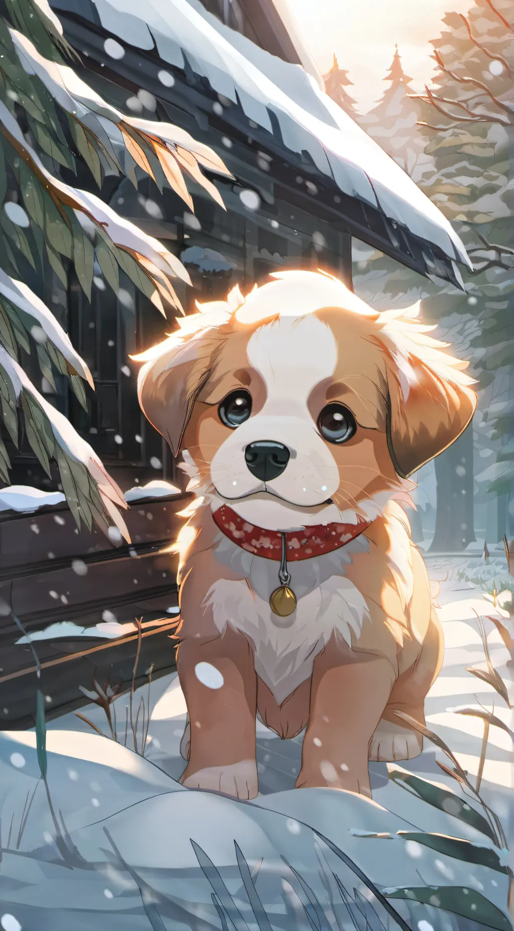 ai character: puppy background