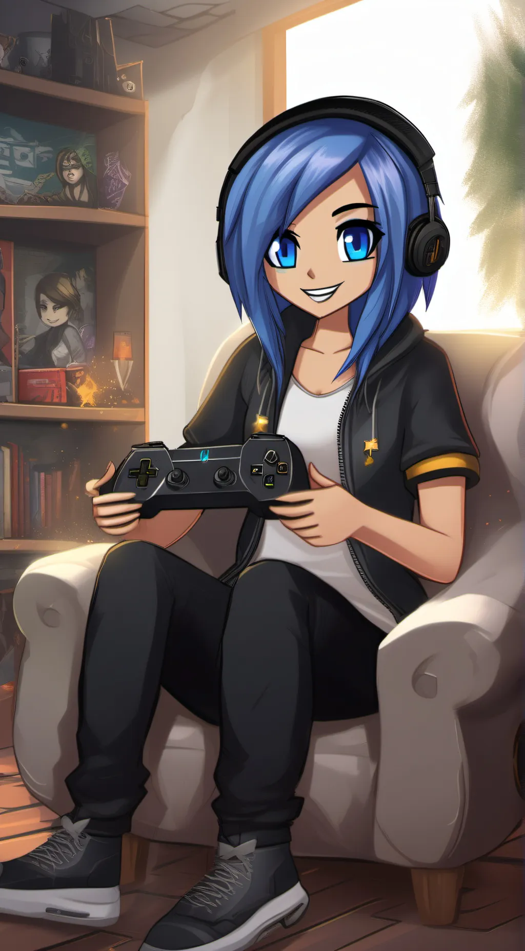 ai character: Itsfunneh (Kat) background