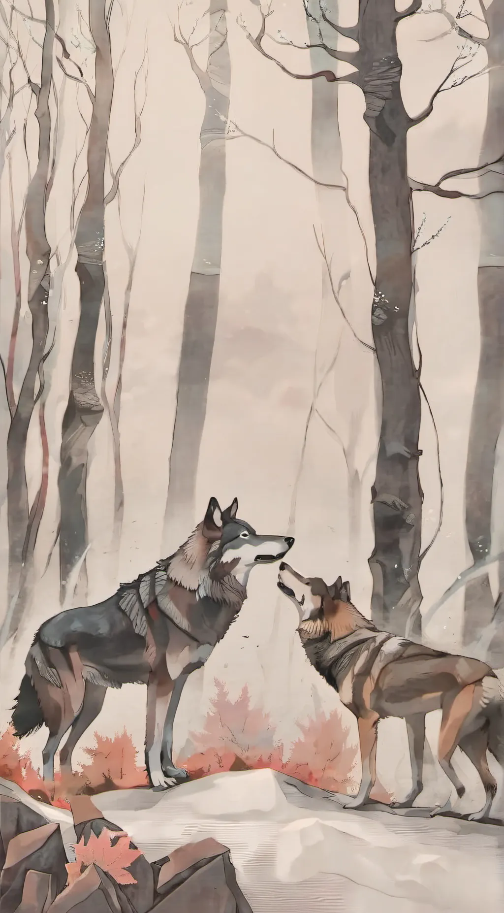 ai character: Wolfs Lisa and JJ background