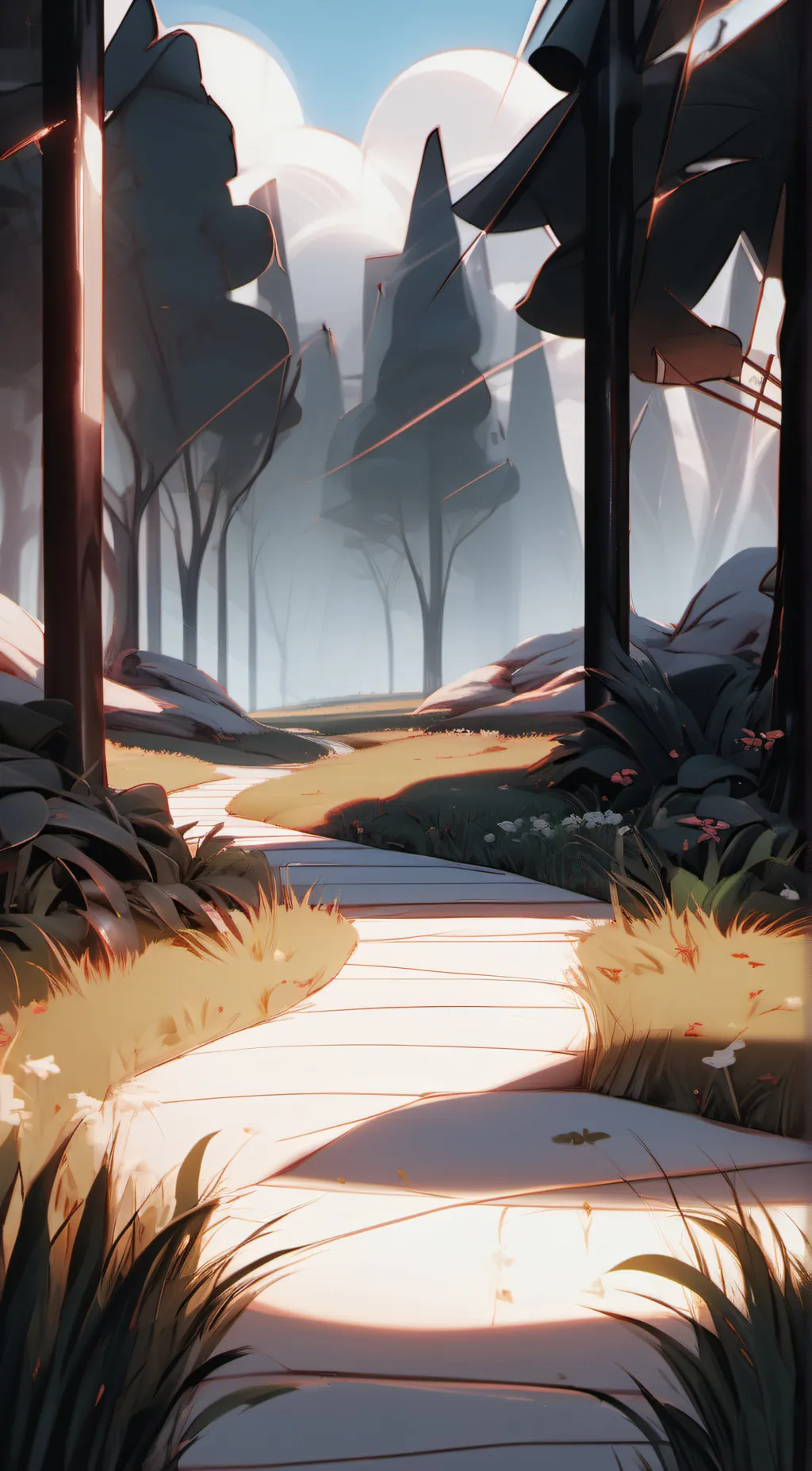 ai character: grass background