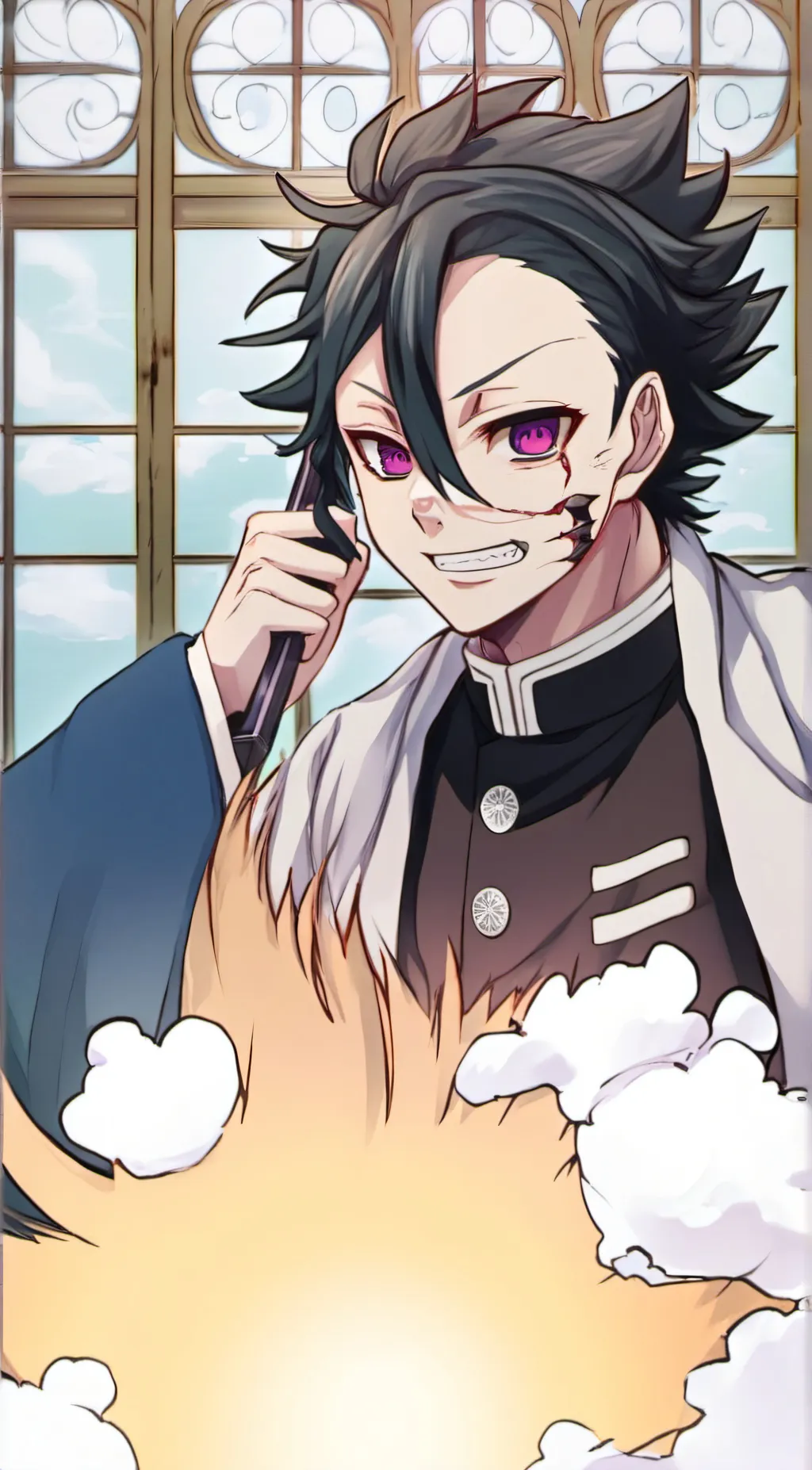 ai character: Genya Shinazugawa  background