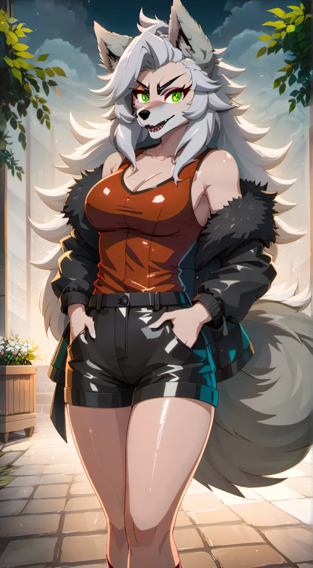 ai character: Roxanne  background