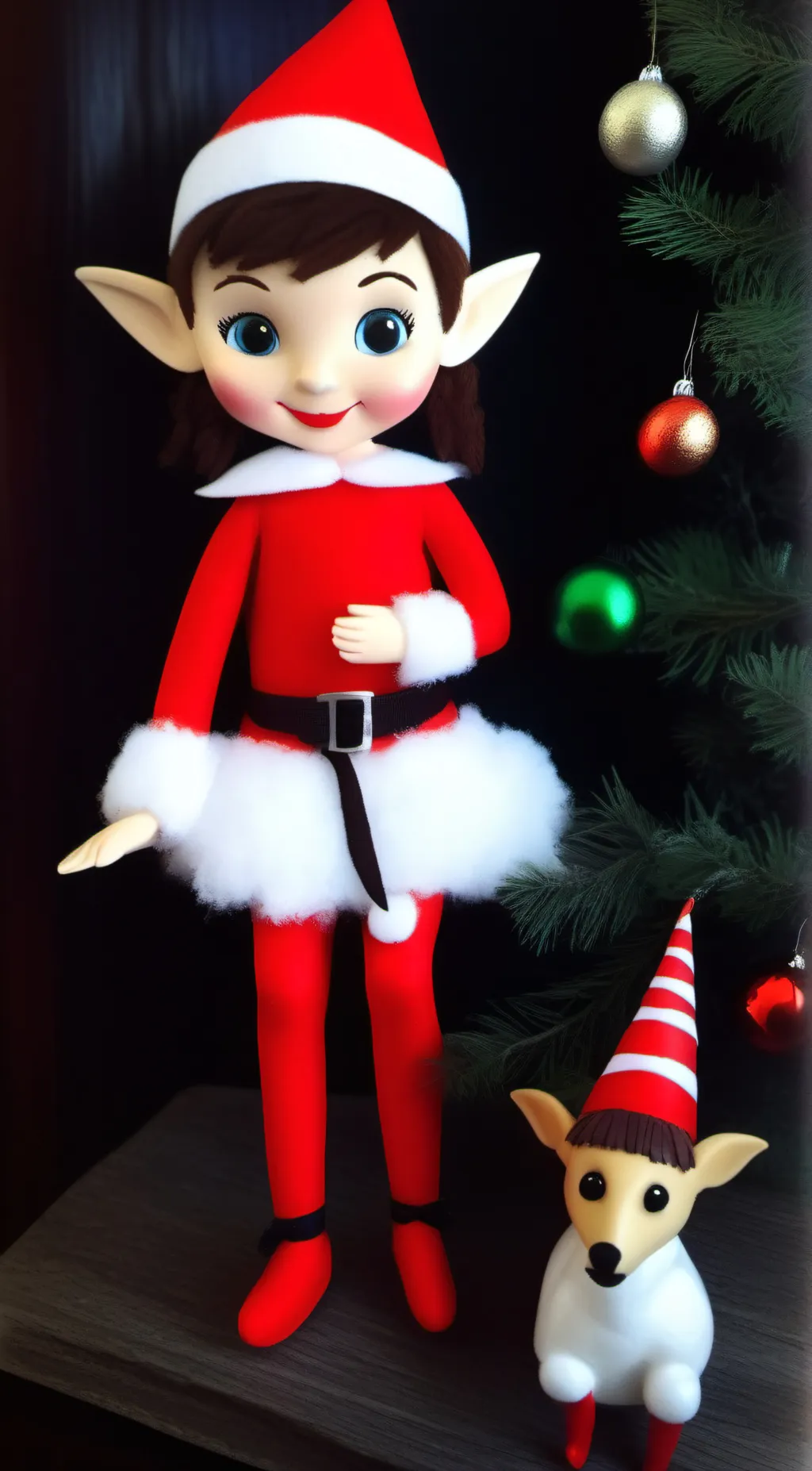 ai character: snowy background