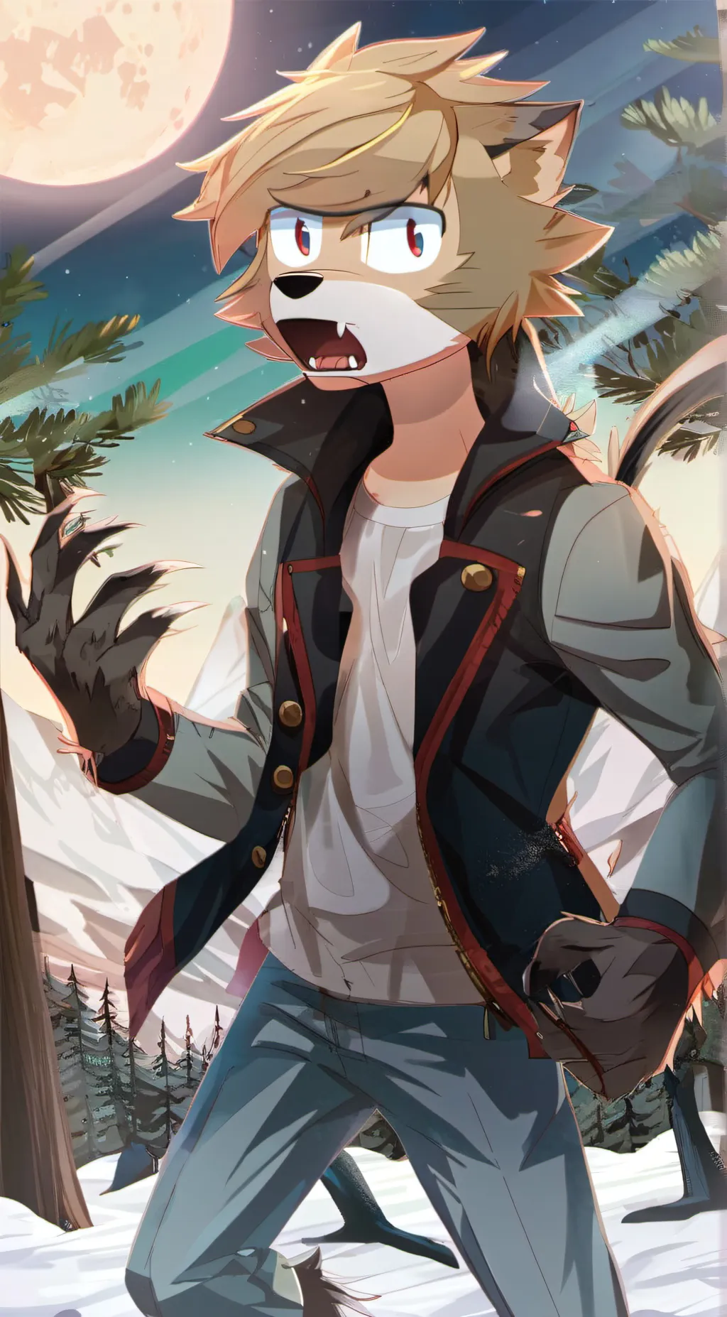 ai character: Golden (lobo) background