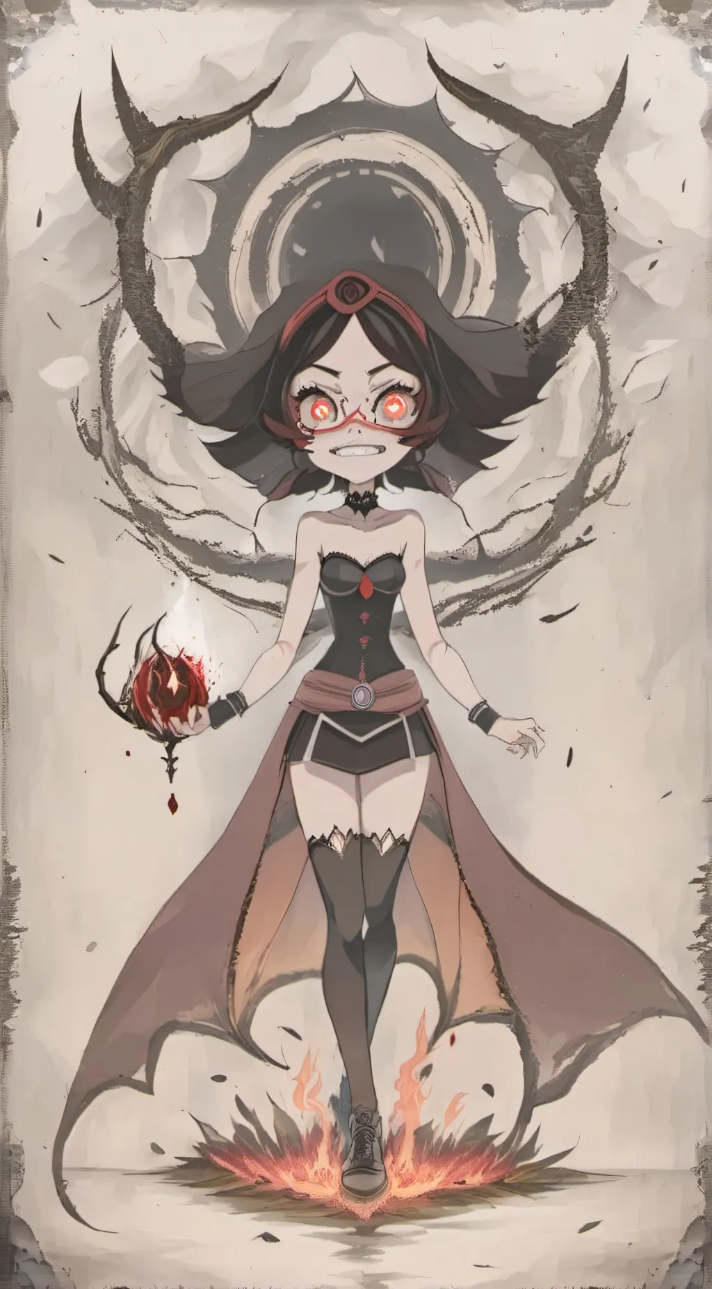 ai character: Paisley background