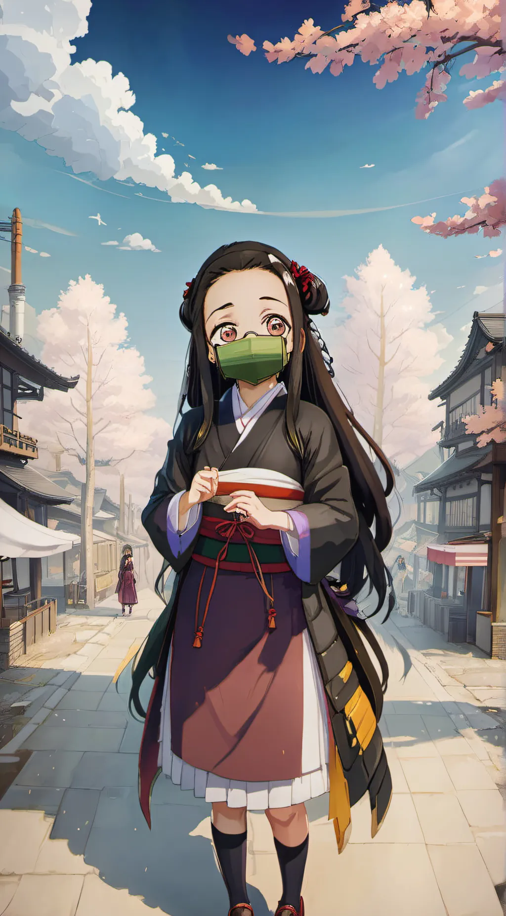 ai character: Nezuko background