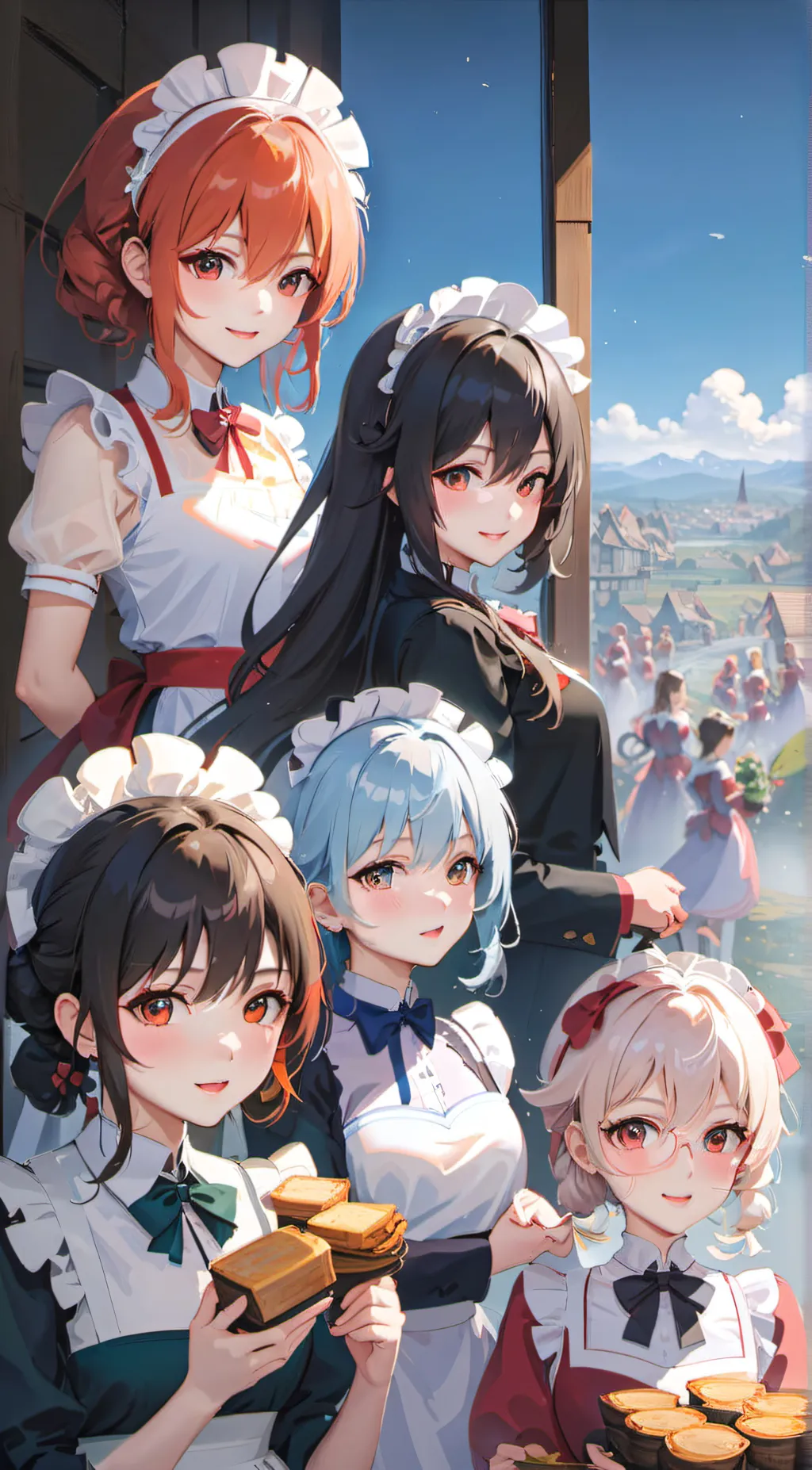 ai character: maids  background