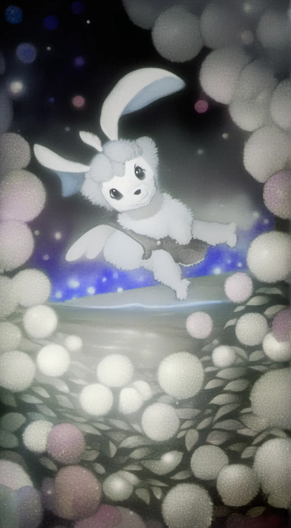 ai character: snowball background