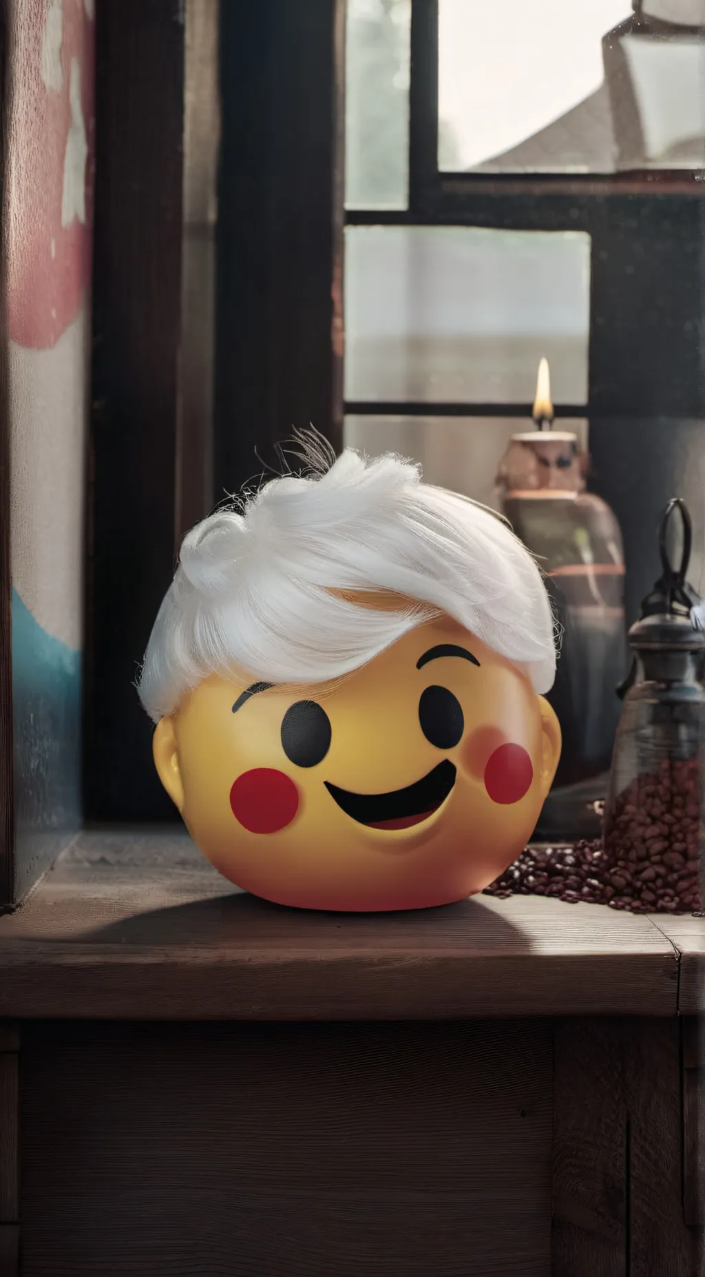 ai character: emoji background