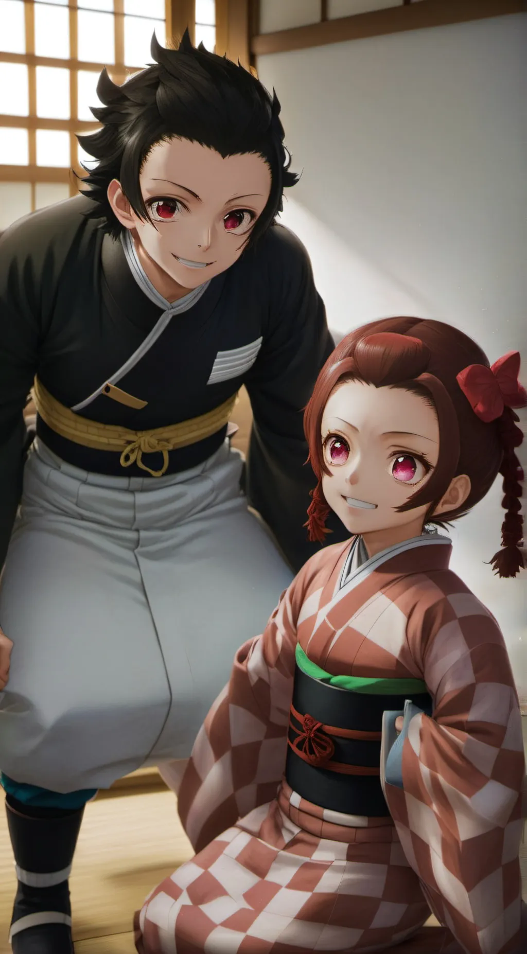 ai character: Tanjiro Kamado  background