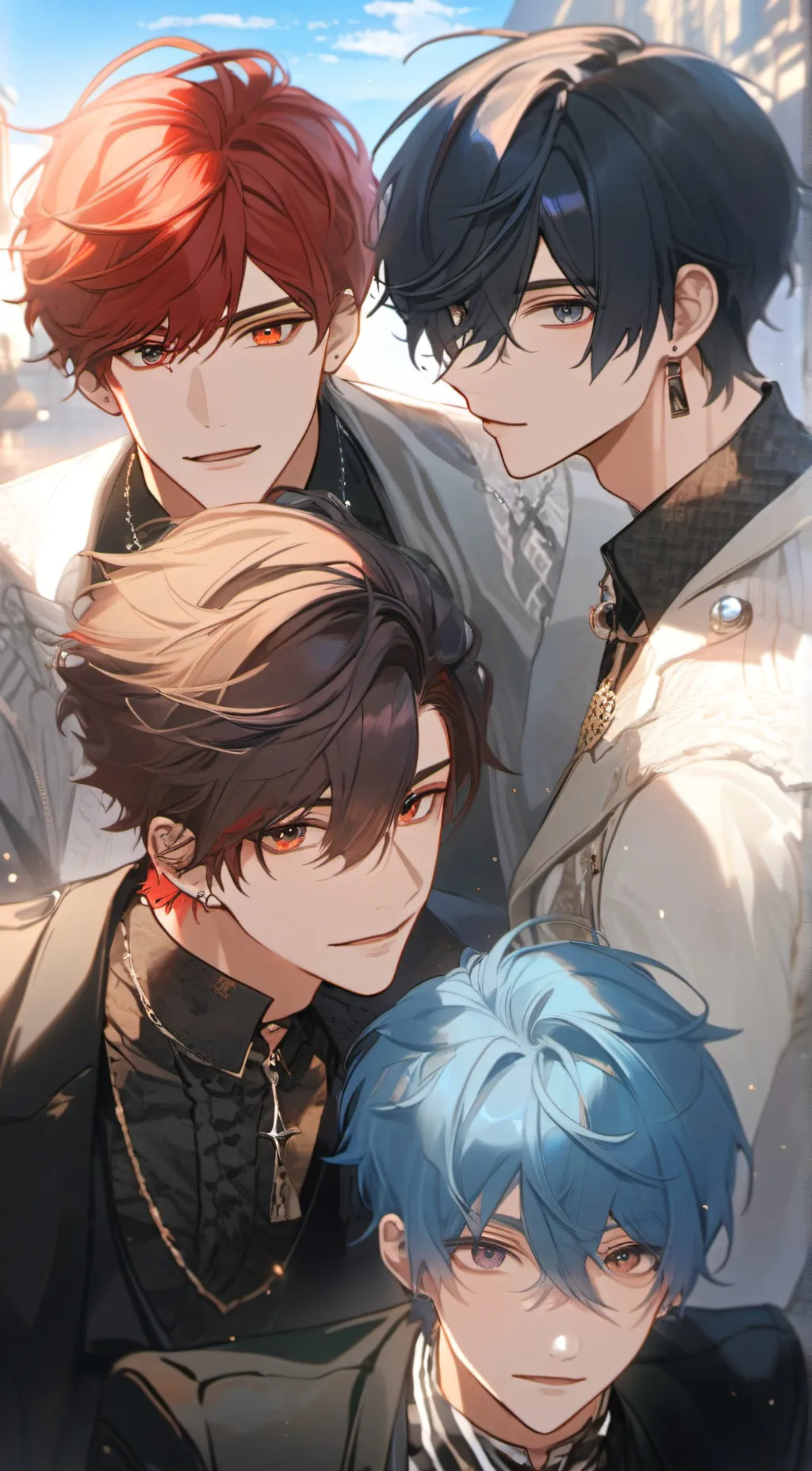 ai character:  Aaron,alex,jay,DJ background