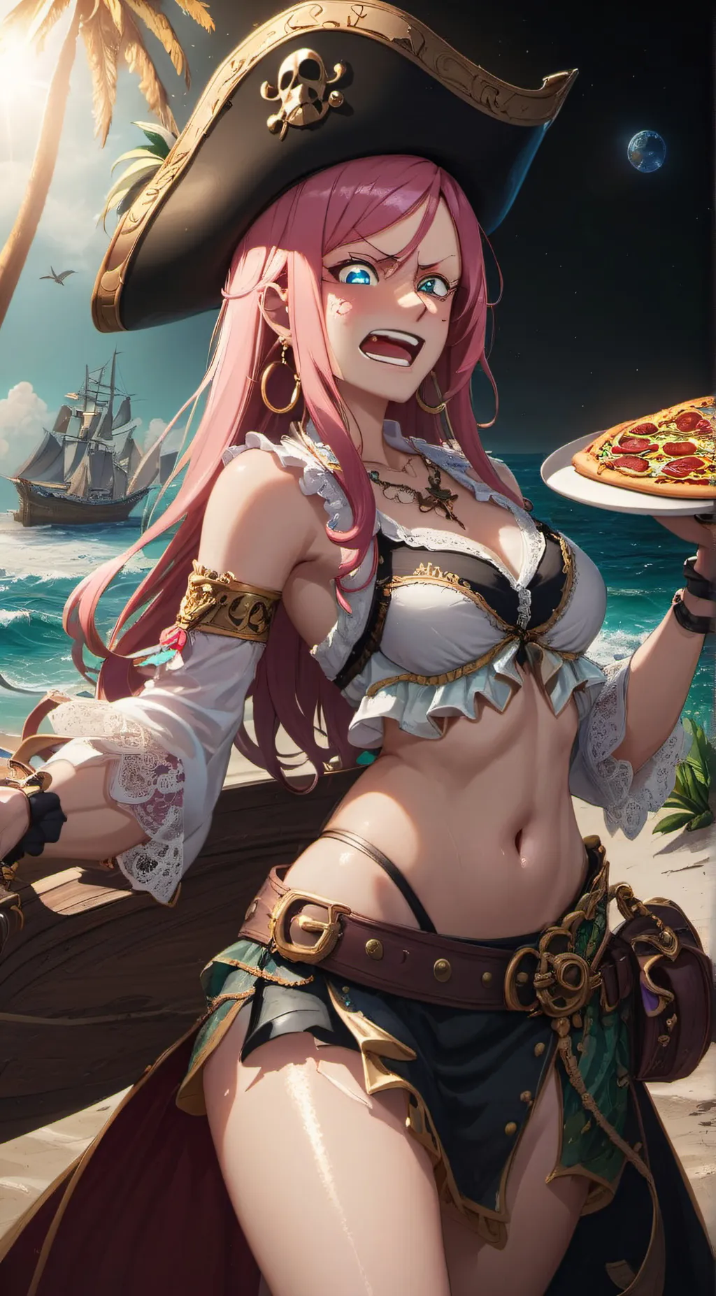 ai character: Jewelry Bonney  background